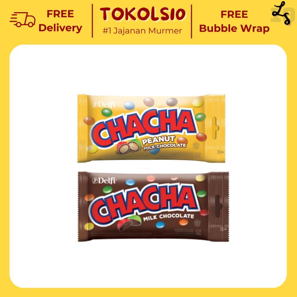 

[☪B93@] Delfi Chacha Peanut Milk Chocolate Renceng Isi 30 pcs @7gr Dijamin Baru