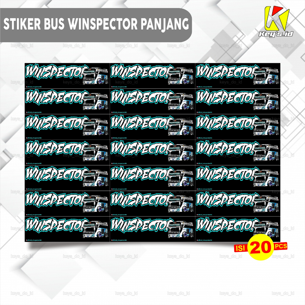 Stiker Bus WInspector Panjang, Stiker Bus Basuri, Stiker Bus telolet, Stiker Bus Mania, Stiker Bis, Stiker Bus Viral, Tempelan Bus