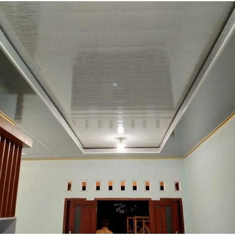 Plafon pvc, per meter berikut matrial dan jasa pasang
