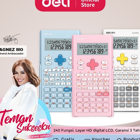 

Grosir Deli Calculator Scientific Kalkulator 240 Fungsi Kalkulasi 3 Warna 1700 DELI TIPE TERBARU kalkulator ilmiah Ready