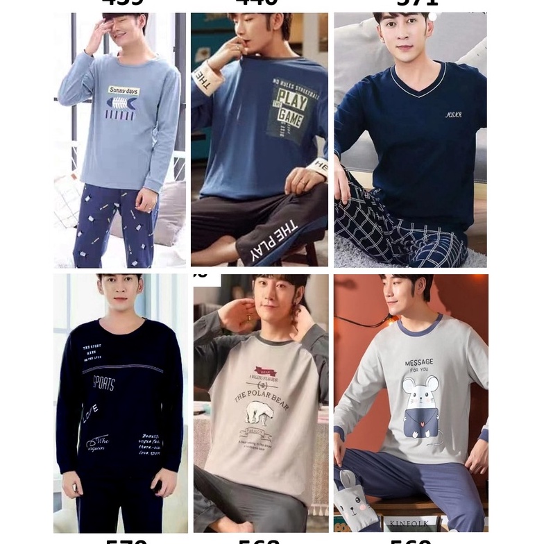 Ready Piyama Pria Baju Tidur Pria Piyama Cowok Dewasa Baju Tidur Cowok ➲➛☆