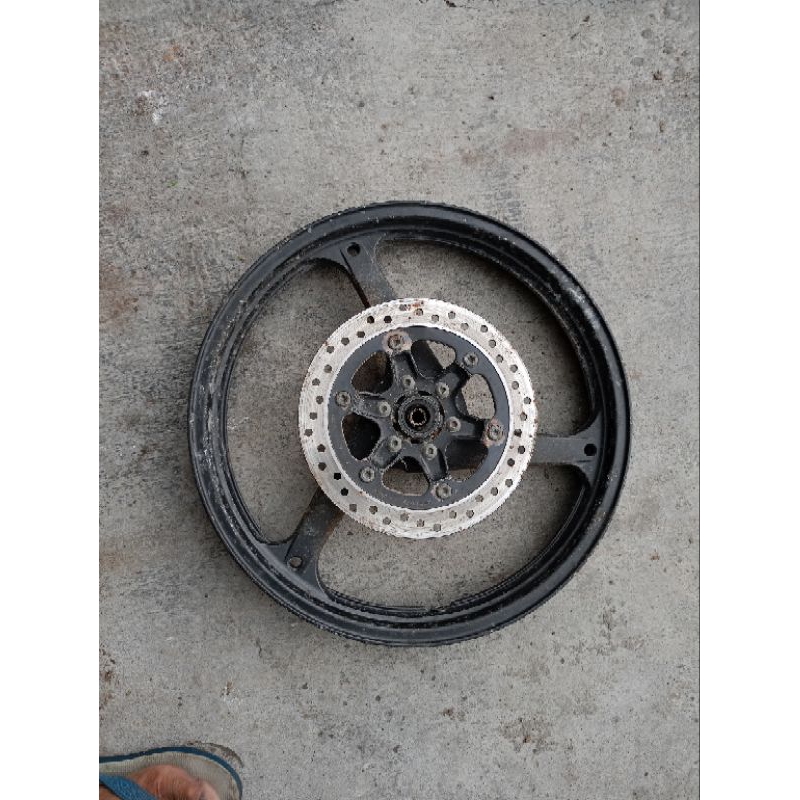 Velg Depan Honda Tiger Revo Ring 18 ORI COPOTAN (BEKAS)