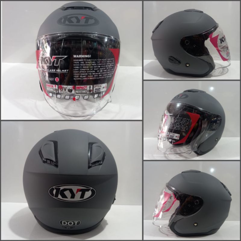 HELM HALF FACE KYT KYOTO SOLID ABU GORILA DOFT