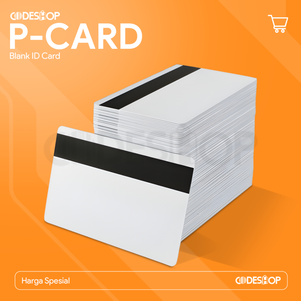 

Kartu P-CARD BC30 PVC Magnetic Blank ID Card Putih Magnetik