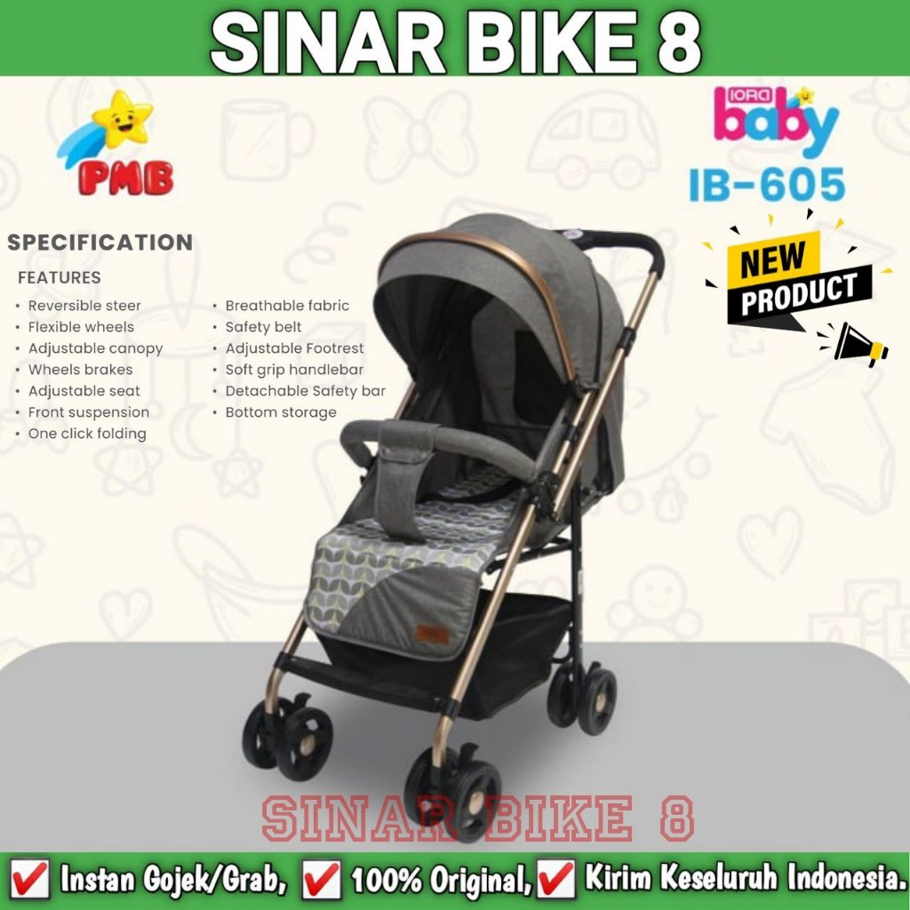 Baby Stroller Kereta Dorong Bayi IORA BABY IB-605 Kereta Dorong Bayi