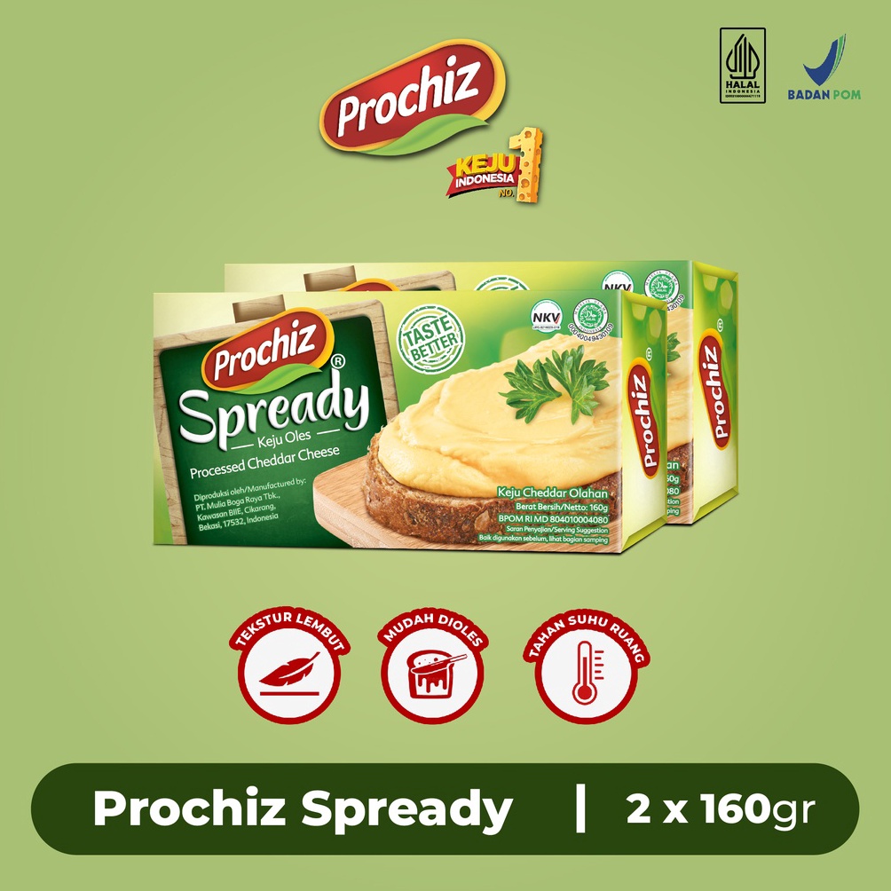 

Terlaris PROCHIZ Spready 160 gr x 2 Terupdate