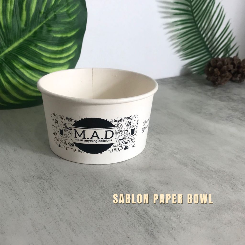 

Sablon Paper Bowl 360 ml Sablon Rice Bowl 1 Warna Sablon Logo