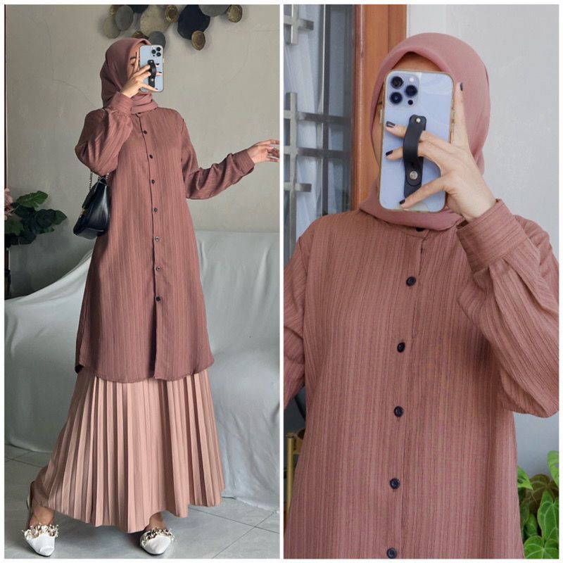 yut Tunik Polos Wanita Lady Crush Oversize / Tunik Zalfa Jumbo