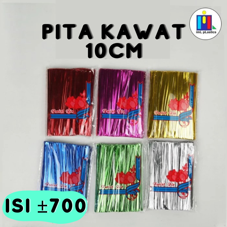 

Kawat Twist Potong 10 cm isi 700 pcs Tie Pita Kilap Pengikat Souvenir -1 pack