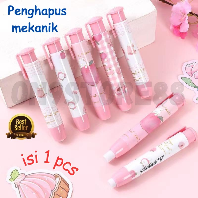 Penghapus Pensil Mekanik Kuromi / Hapusan Mekanik Lucu Motif Anak / Penghapus Mekanik Refill