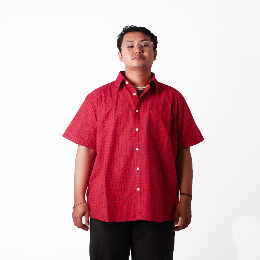 HIGHEST Kemeja Polos Pendek Formal Casual Ordinary Ukuran Big Size Jumbo HKP89