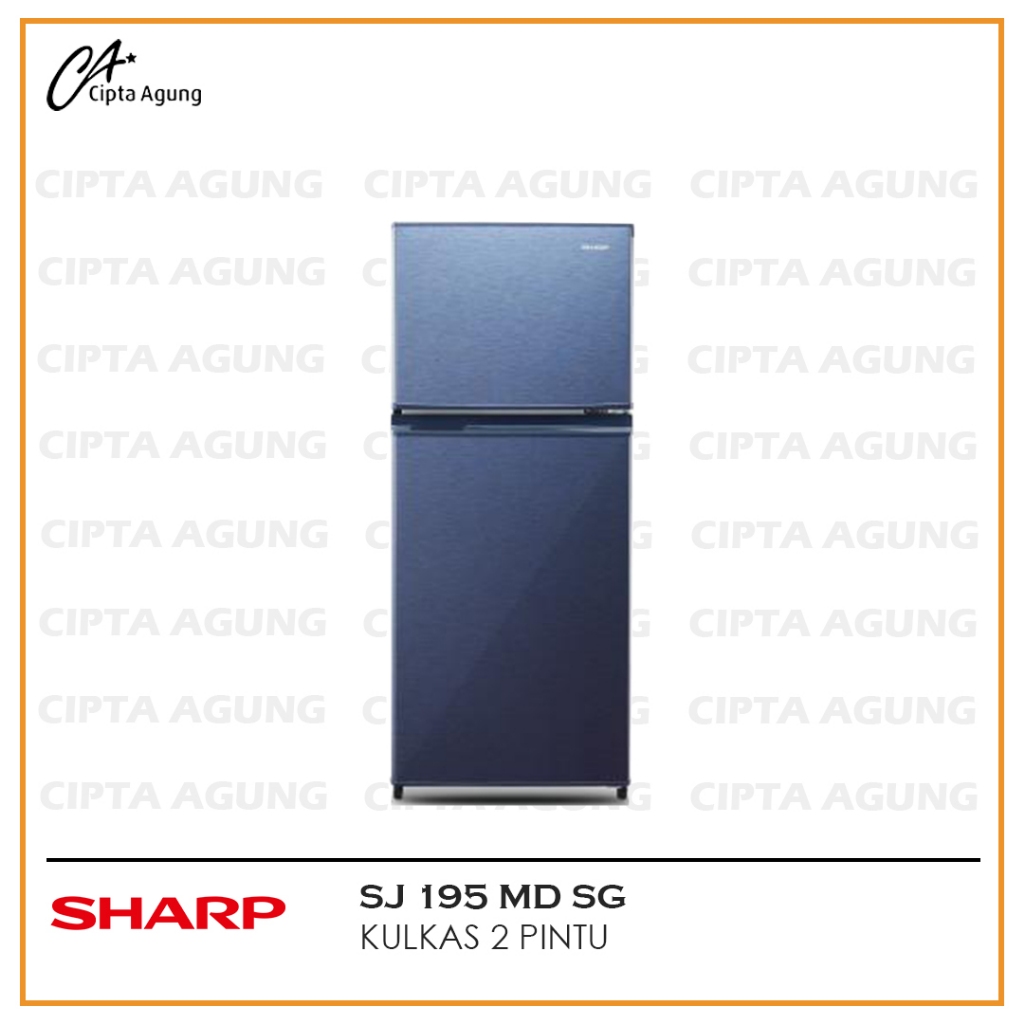 SHARP KULKAS 2 PINTU SJ-195MD-SR/SG SJ195MD SR / SG
