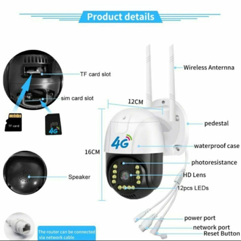 Camera CCTV V380 Gunakan Sim Card 4G CCTV Outdoor Waterproof