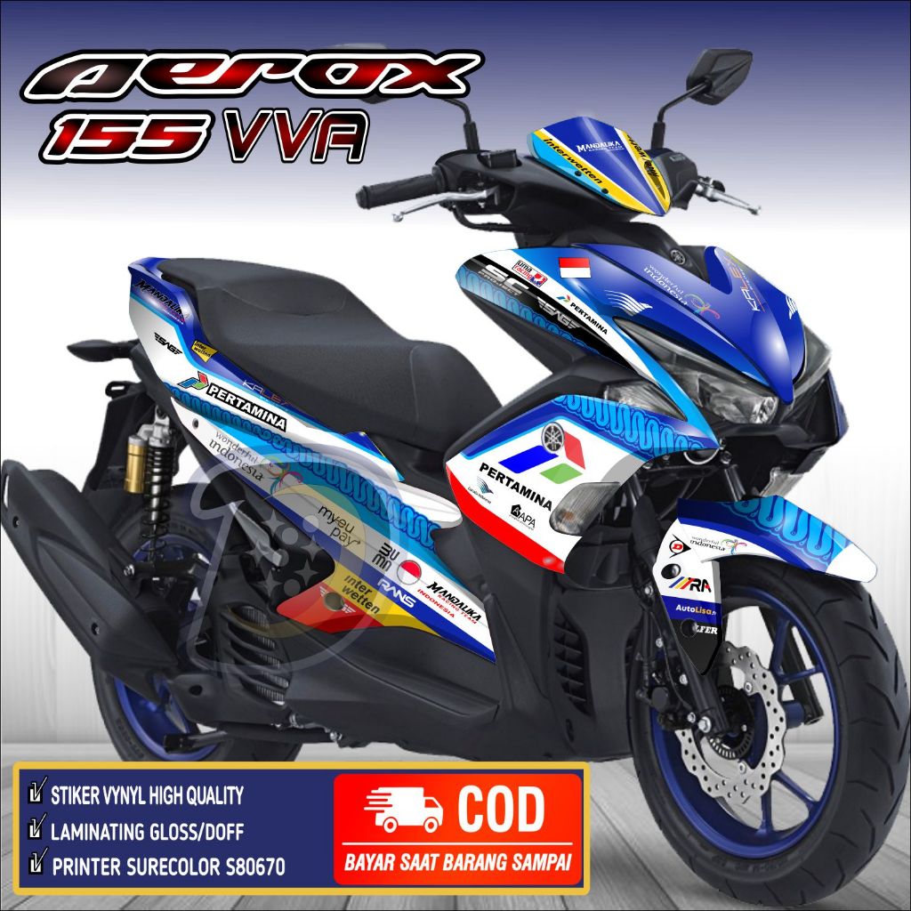 Decal Aerox 155 VVA Lama Striping AEROX 155 Lama Stiker Aerox 155 Old Mandalika