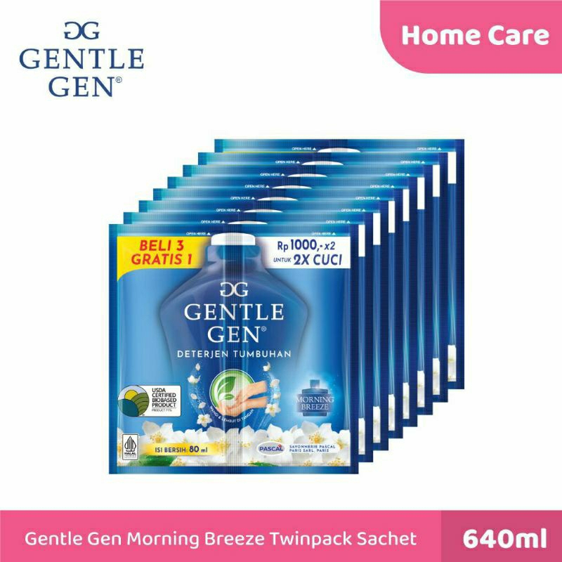 Gentle Gen Deterjen Cair 80ml (1renceng 16 sachet)