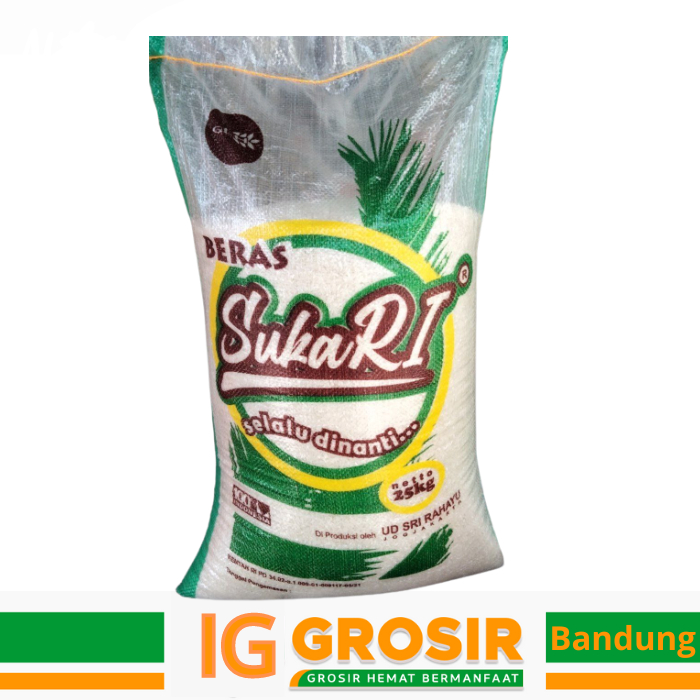 

Beras SukaRI 25 KG Berkualitas Putih Bersih Enak Tanpa Bahan Pengawet