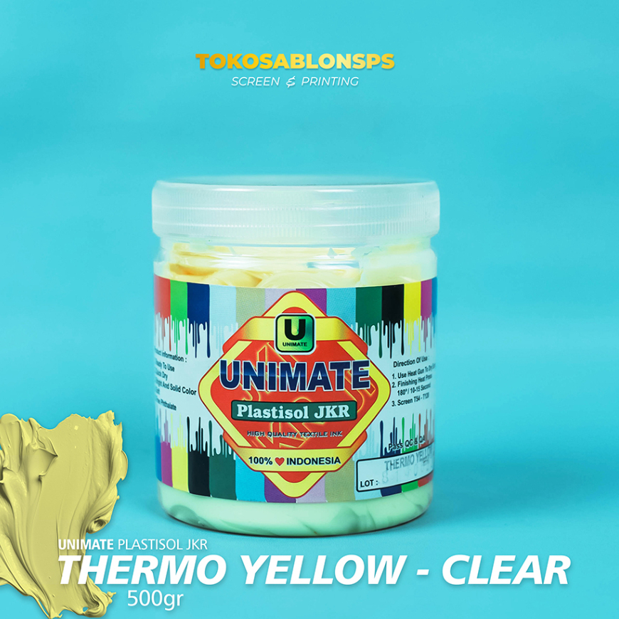 

Tinta Sablon Plastisol Unimate THERMO YELLOW @500GR