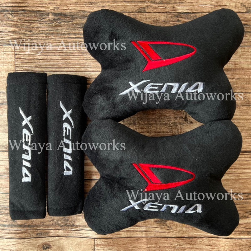 Bantal Mobil Xenia Bantal Leher Jok Mobil Cover Seatbelt Xenia