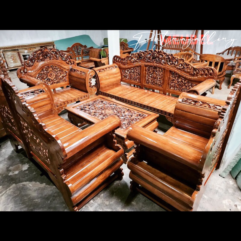Kursi Tamu Madura Arjuna Jumbo Full Kayu Jati Jepara