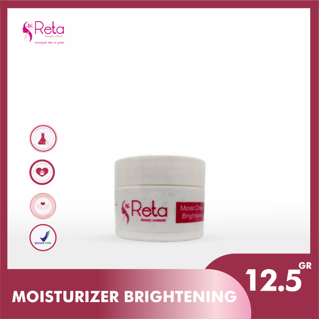 moist cream brightening/reta beauty clinic/pelembab wajah/brightening/serum brightening/wajah cerah/