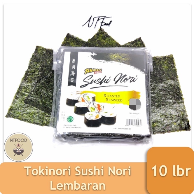 

[♤A94@] Tokinori Sushi Nori 10 Lembar Rumput Laut Kering Halal Stock Ada