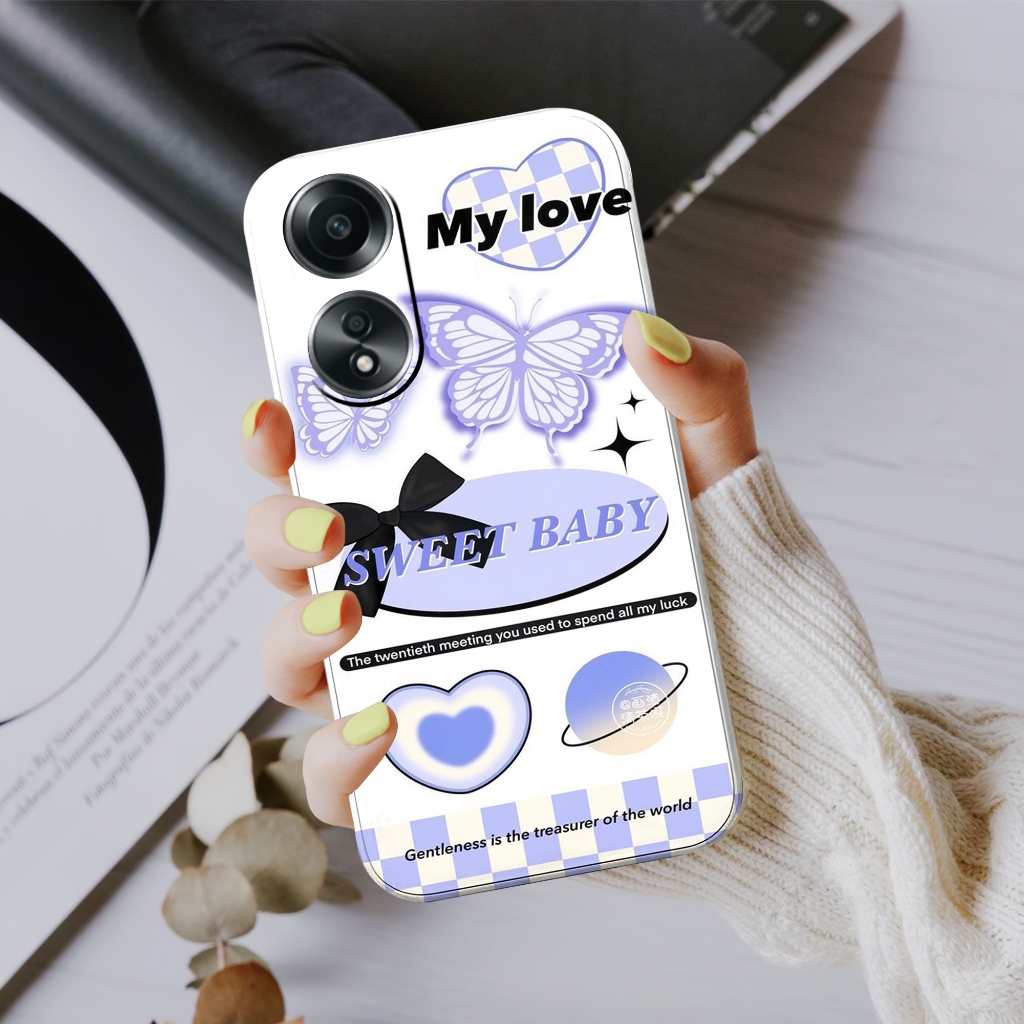 CASE OPPO A58 4G - SOFTCASE PRO CAMERA OPPO A58 4G - FULL MOTIF - LOVE AESTHETIC - Kesing Hp OPPO A5