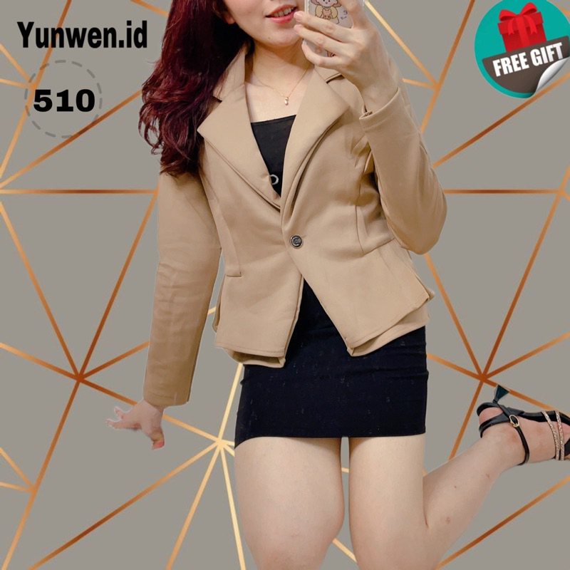 Baju jas blezer wanita korea untuk kerja dan kuliah terbaru viral kekinian 510