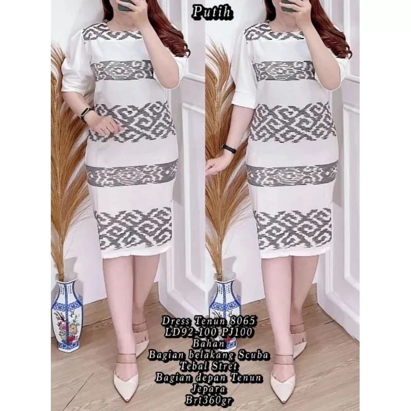 [ready stock] dress tenun Toraja mix brokat