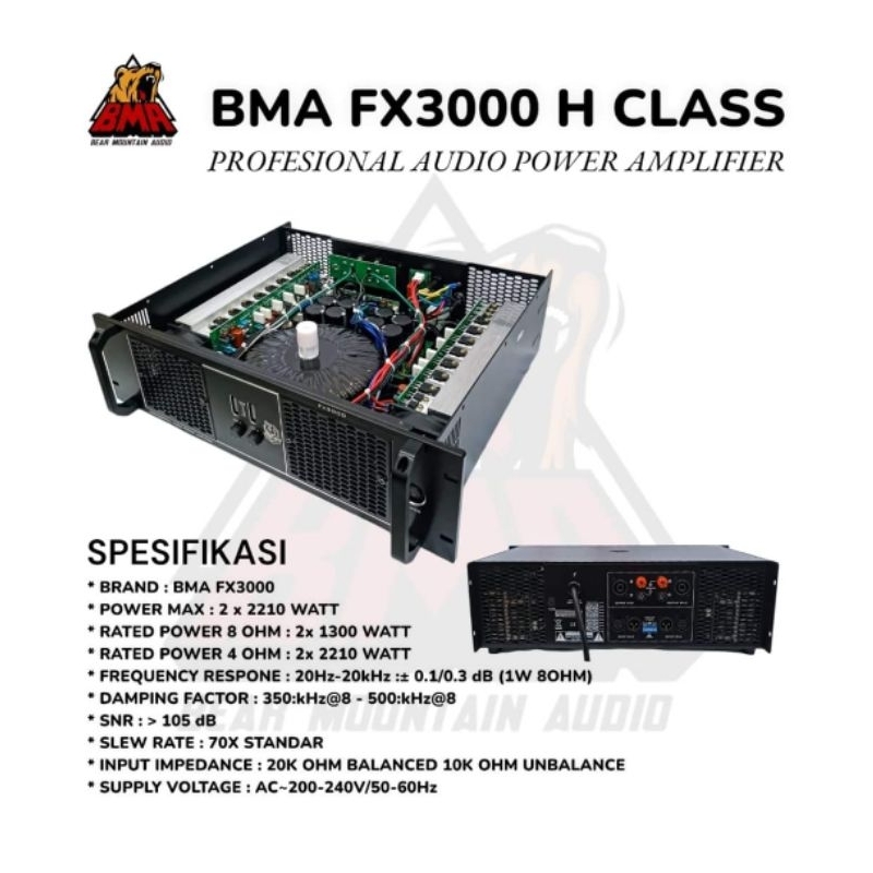 Power Amplifier BMA FX3000 Class H