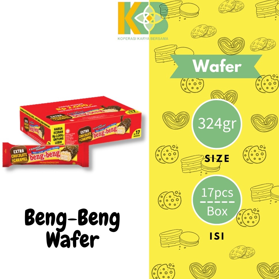 

[♜Y2/] Beng Beng Wafer Caramel Coklat [17 Pcs] Kualitas Terjamin
