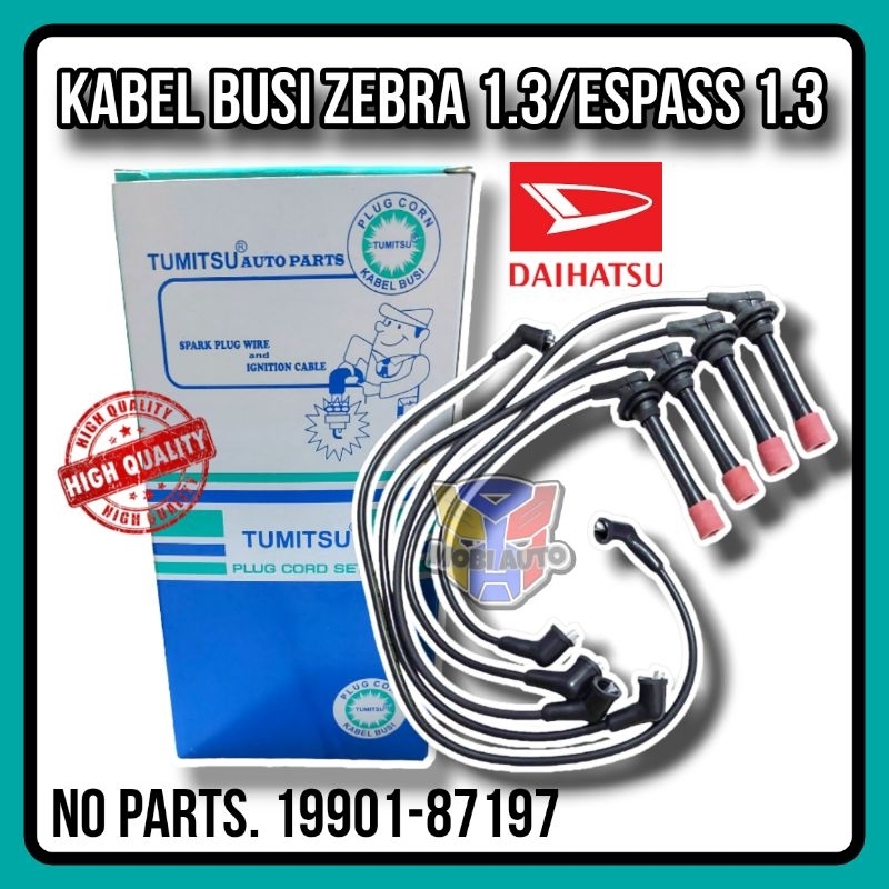 Kabel Busi Set Mobil Daihatsu Zebra 1.3/ Espass 1.3/ Taruna/ Feroza