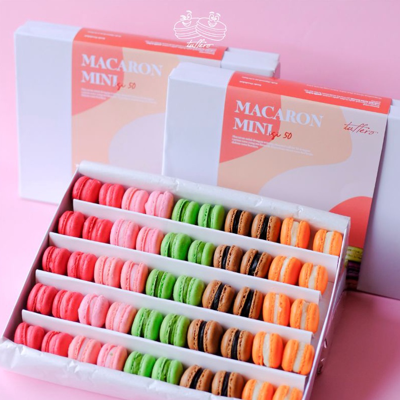 

12.12 Terlaris MACARON MINI ISI 50 MIX MACAROON KECIL 