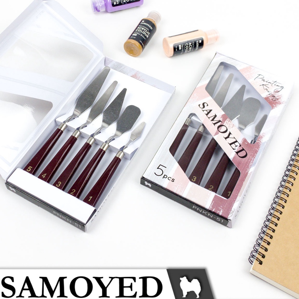 

St0k B4nyak / Spatula Lukis / Palet / Tanah Liat / Dekorasi Kue / Artist Painting / Mixing Palette / Clay / Cake Frosting / Knives / Scraper Set Samoyed PNKN-51 [266]
