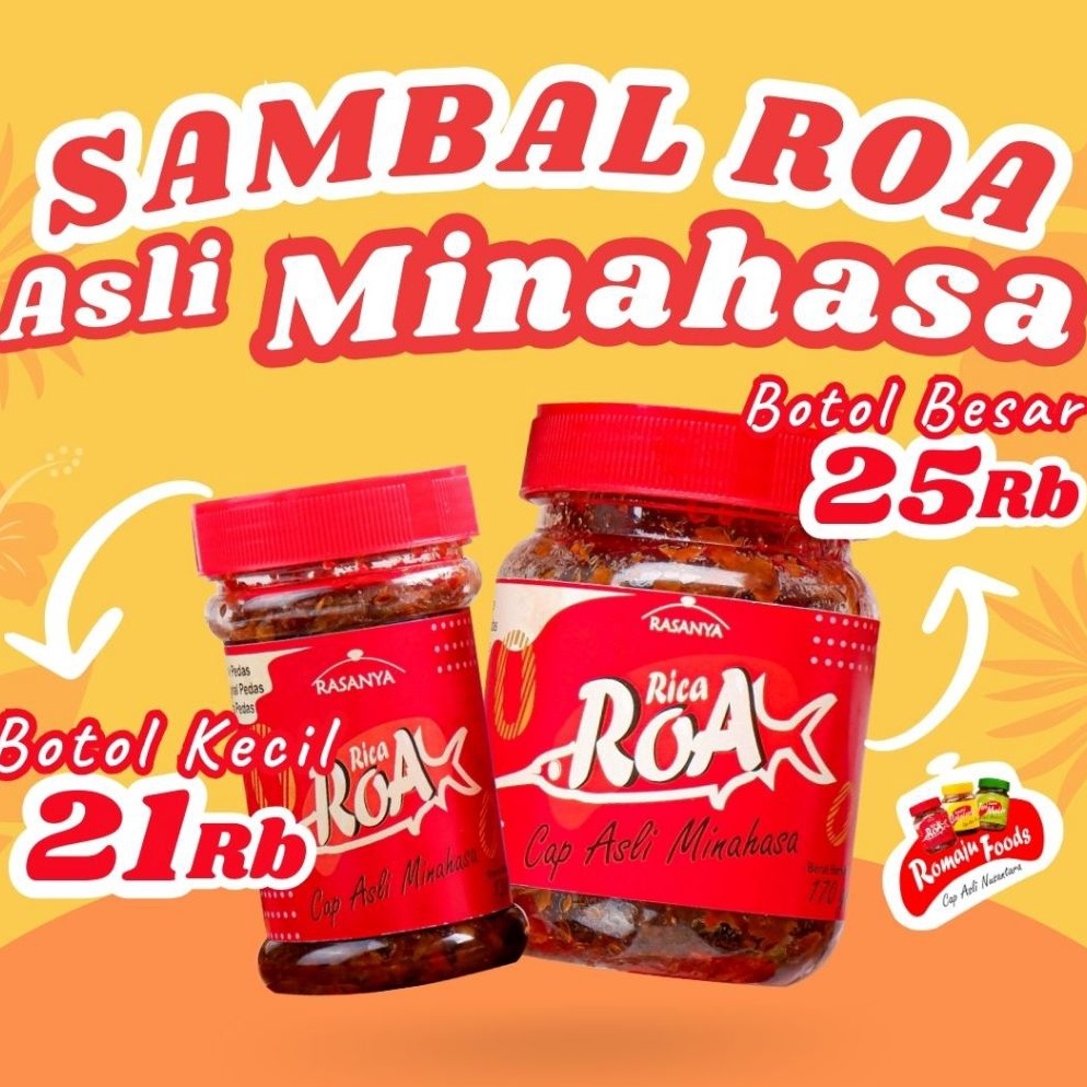 

35 SAMBAL ROA ASAP ASLI MINAHASA 190 gr / SAMBEL ROMAJU FOODS 4873