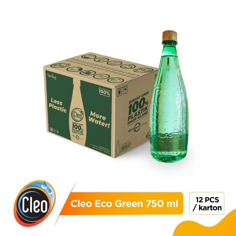 

Terbaik Cleo Eco Green 750ml (12pcs) !!