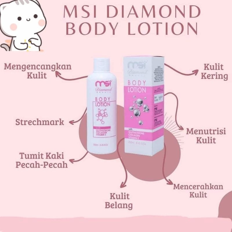✨Mall✨ Produk Asli MSI body lotion Diamond pencerah murah