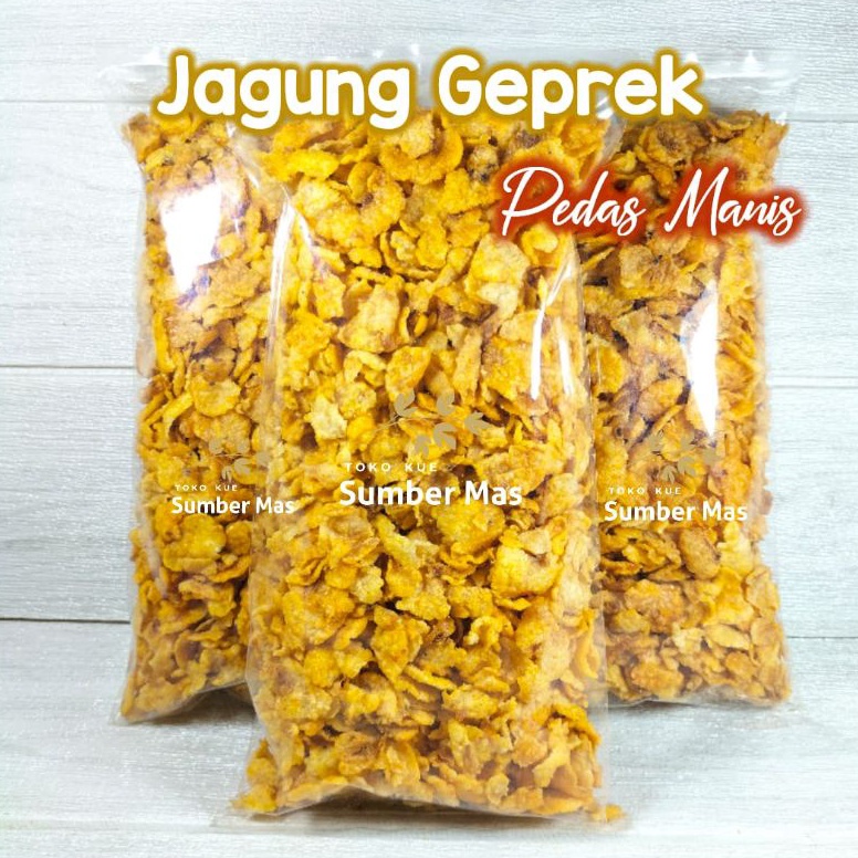 

Pr0duk K3ren JAGUNG GEPREK 250gr / PEDAS MANIS / Emping Jagung / Cemilan / Snack kiloan / Kue kering [56]