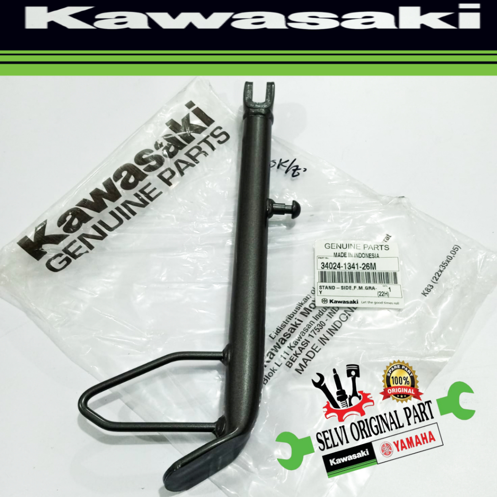 STANDAR SAMPING CAGAK SAMPING NINJA 150 RR GRAY KAWASAKI ORIGINAL