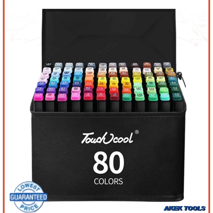 

St0k B4nyak （Ready+Bisa dikirim hari ini）Touch 60/80 Color Sketch Pen Universal Double-ended Marker Set Animated Marker Sketch Pen Discount