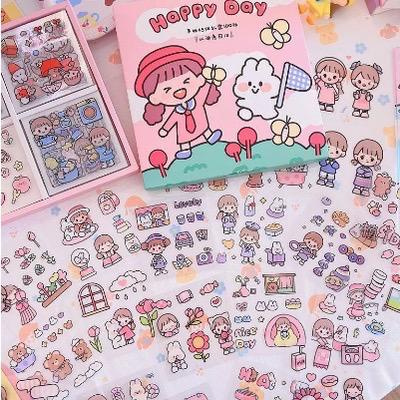 

(1 Pak ISI 3PCS ) Stiker 2D Sticker Botol Minum 2D Plastik Anti Air / Buku Diary Stiker Motif / Sticker Anti Air Sticker |ANN