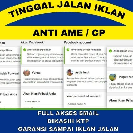 Jual akun Facebook ADS Sudah Verifikasi (SUDAH SIAP IKLAN)