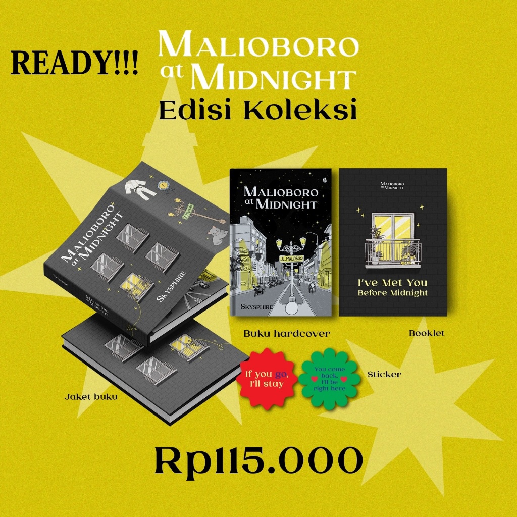 ✨MEN SALE✨ Ready Stok  Novel Malioboro at Midnight Edisi Hardcover - Skysphire - Bukune (Original) g
