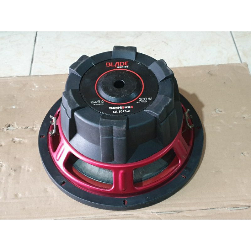 subwoofer 10inch double voice coil 300watts blade sphinx sx-1015 second bekas normal siap pakai no m