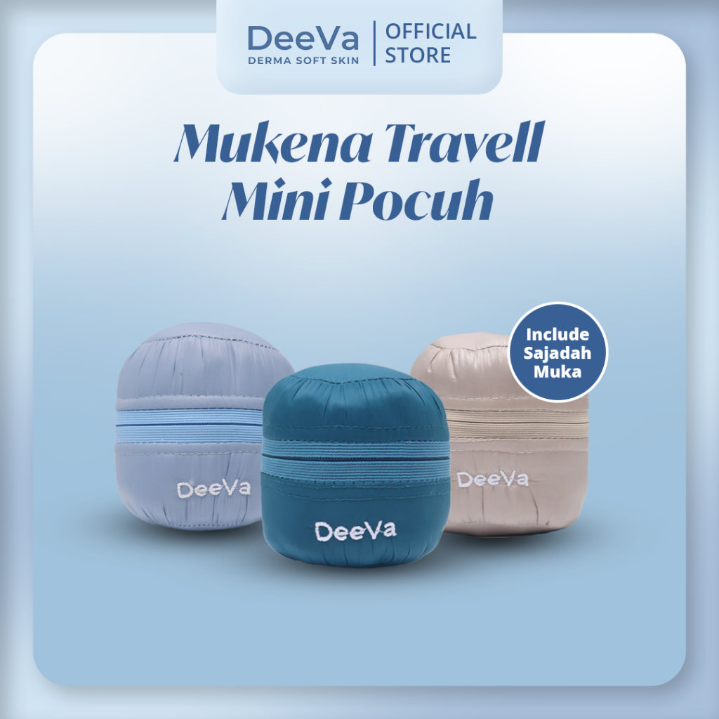Mukena Premium Parasut Travel Mini Pouch DeeVa (Include Sajadah Muka)