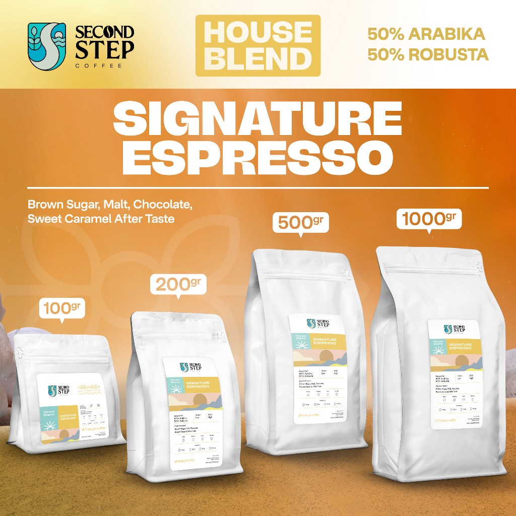 

Biji Kopi Espresso Signature House Blend Coffee Arabica Robusta 50/50