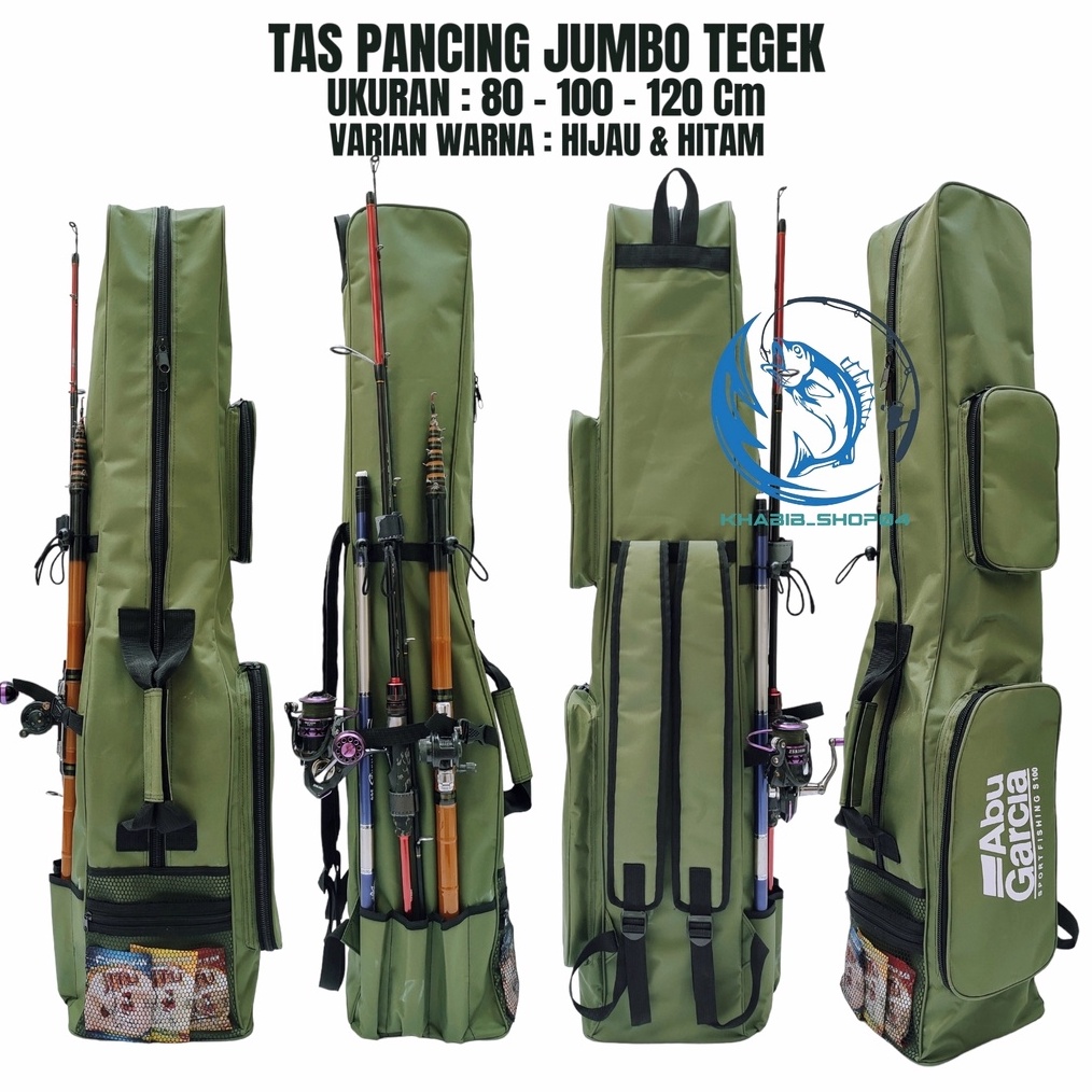 ✨Original✨ Tas Pancing Jumbo Ransel Waterproof Ukuran 80/100/120 Cm Muat 7-8 Set Joran Pancing grosi