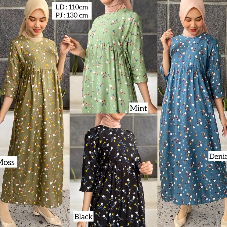 Bestseller CodeUu1U5 ZENIA DRESS RAYON VISCOSE LD 110CM JUMBO - GAMIS Lengan 3/4 - DASTER SLAVINA - 