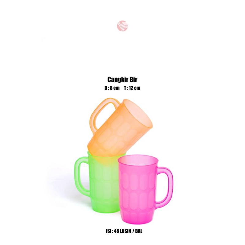 GELAS GAGANG / GELAS BIR PLASTIK