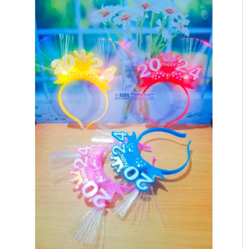 Bando Tahun Baru 2024 / Bando Led Happy New Year 2023 Lampu