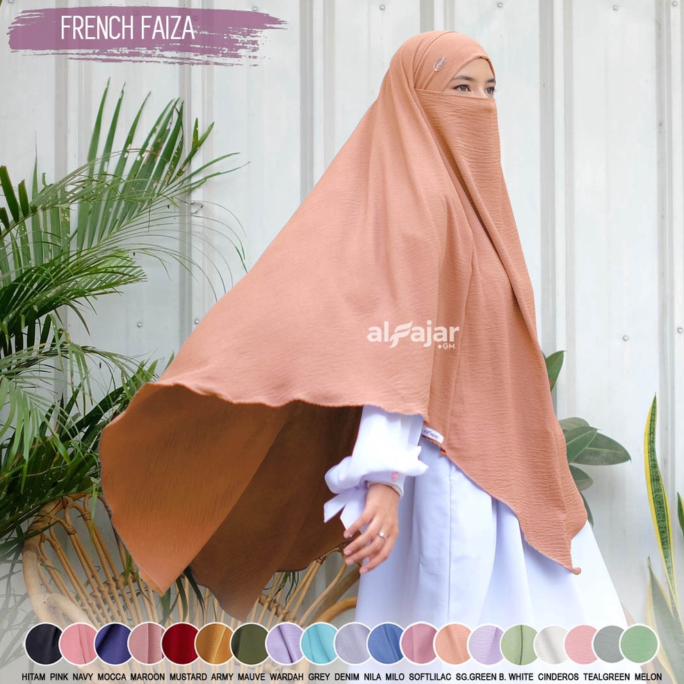 Pasti Bisaa idFf4F9 Khimar French Faiza Viscose crinkle by Alfajar